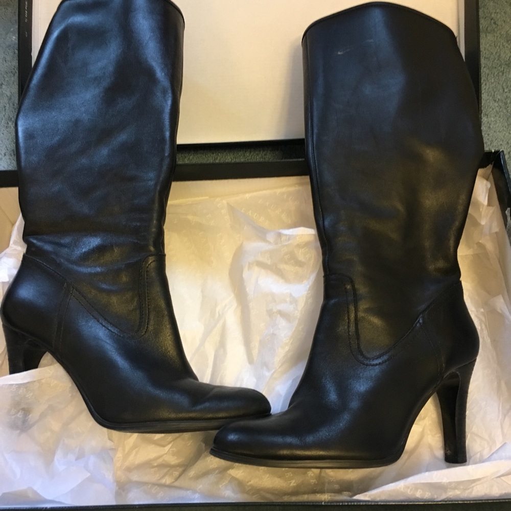 Ralph Lauren size 8 tall black dress boots